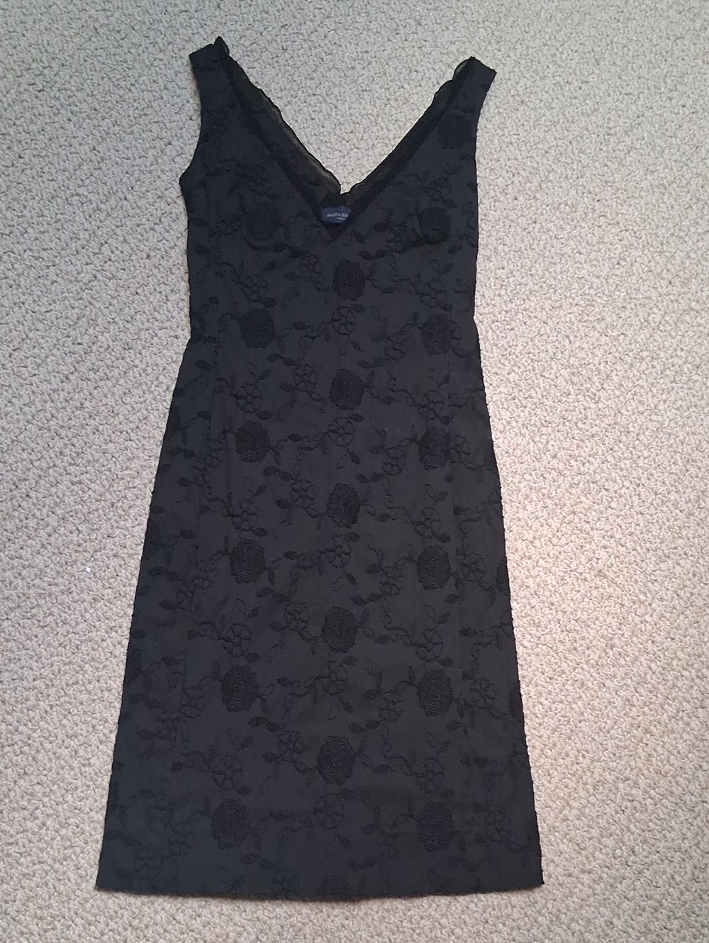 Piazza Sempione Black Floral Lace V-Neck Chemise